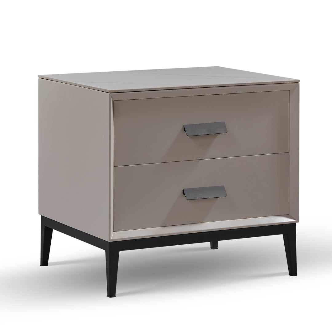 LEONA Grey, Two Drawers Nightstand