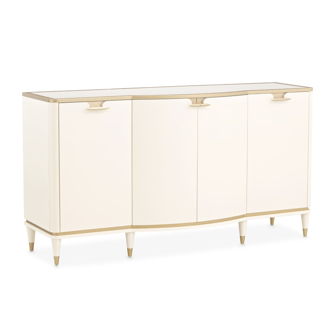 LA TERRAZZA Gold-Trimmed Cream Sideboard - Michael Amini