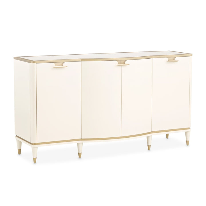LA TERRAZZA Gold-Trimmed Cream Sideboard - Michael Amini