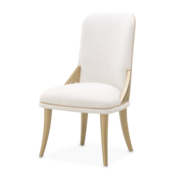 LA TERRAZZA Sculptural Gold Accent Dining Chair - Michael Amini