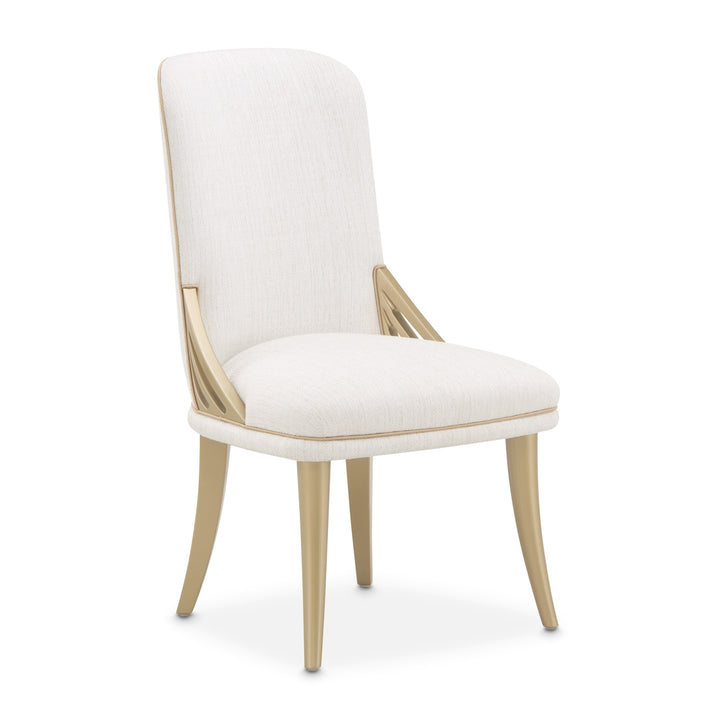 LA TERRAZZA Sculptural Gold Accent Dining Chair - Michael Amini