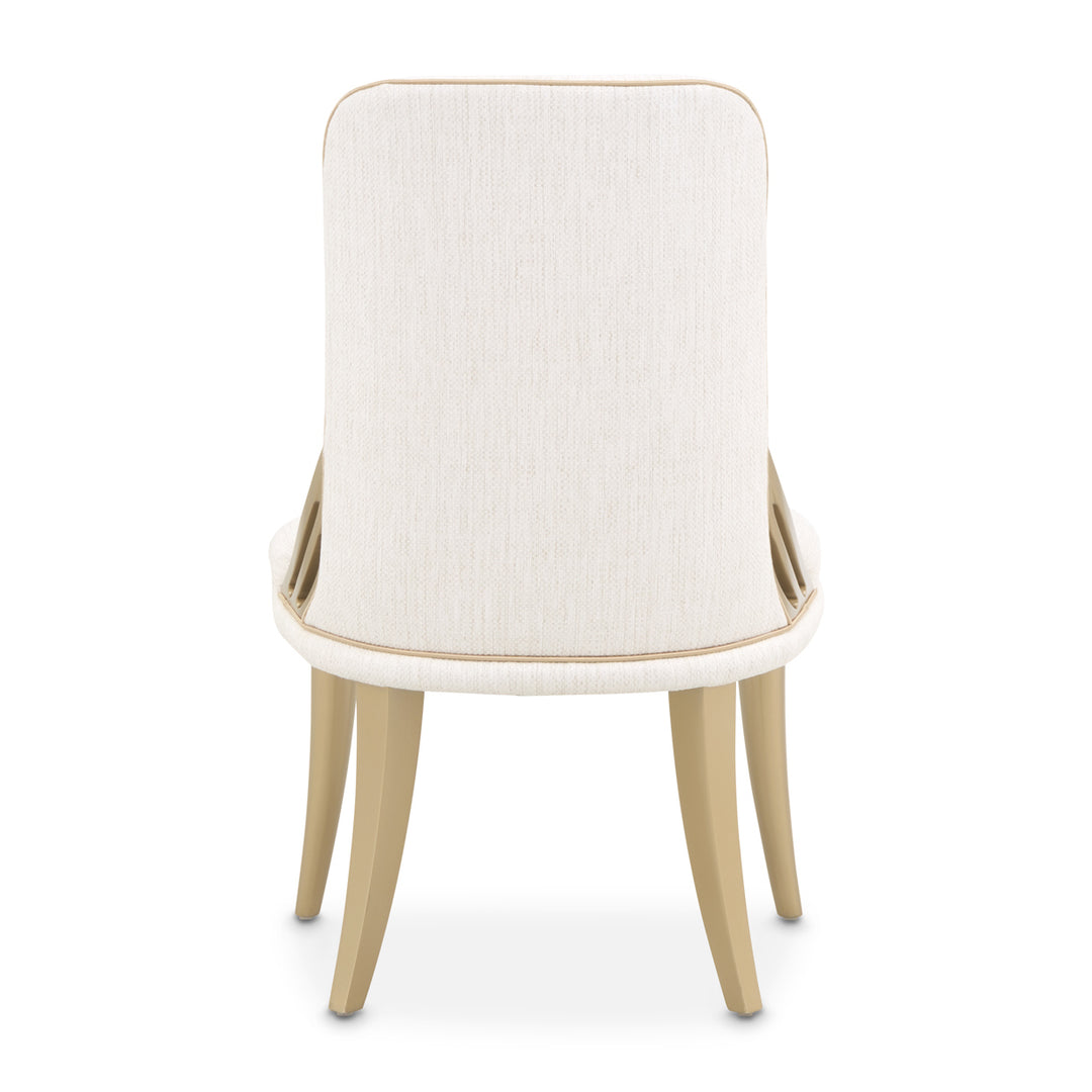 LA TERRAZZA Sculptural Gold Accent Dining Chair - Michael Amini