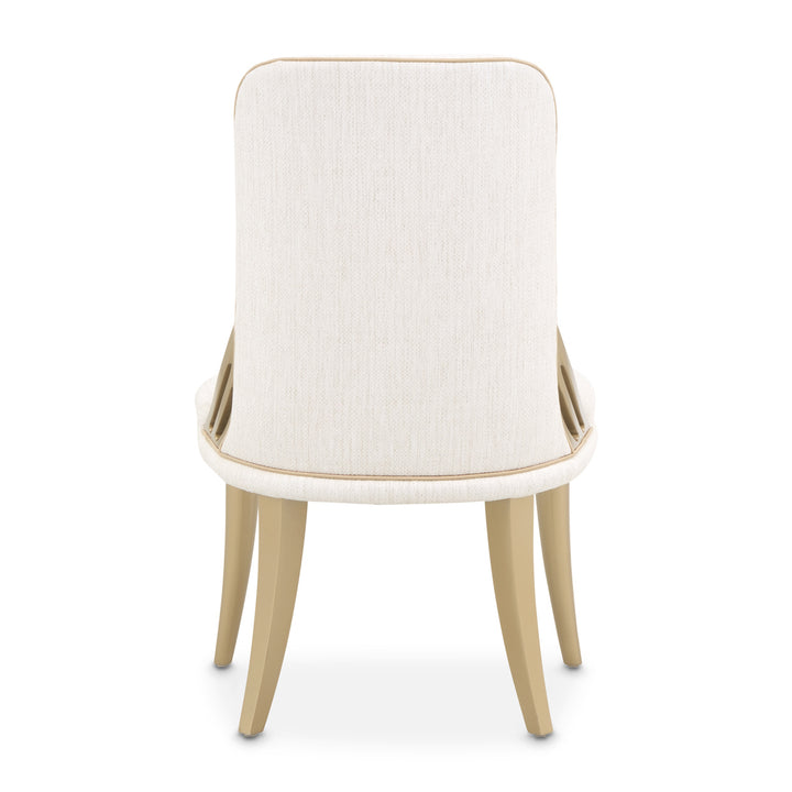 LA TERRAZZA Sculptural Gold Accent Dining Chair - Michael Amini