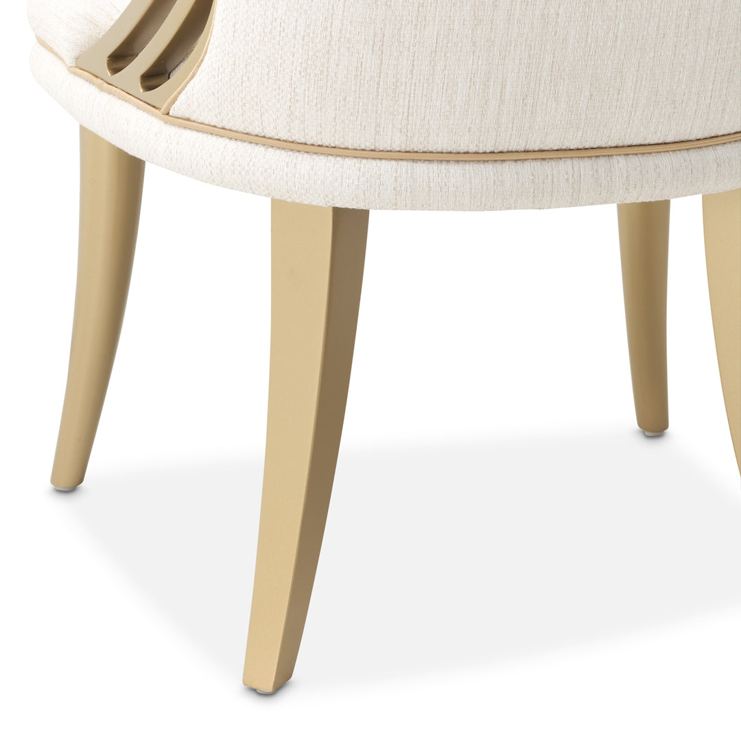 LA TERRAZZA Sculptural Gold Accent Dining Chair - Michael Amini