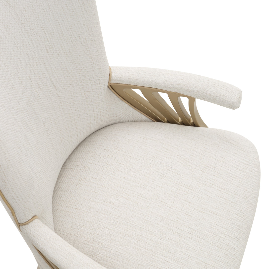 LA TERRAZZA Gold Accent Arm Dining Chair - Michael Amini