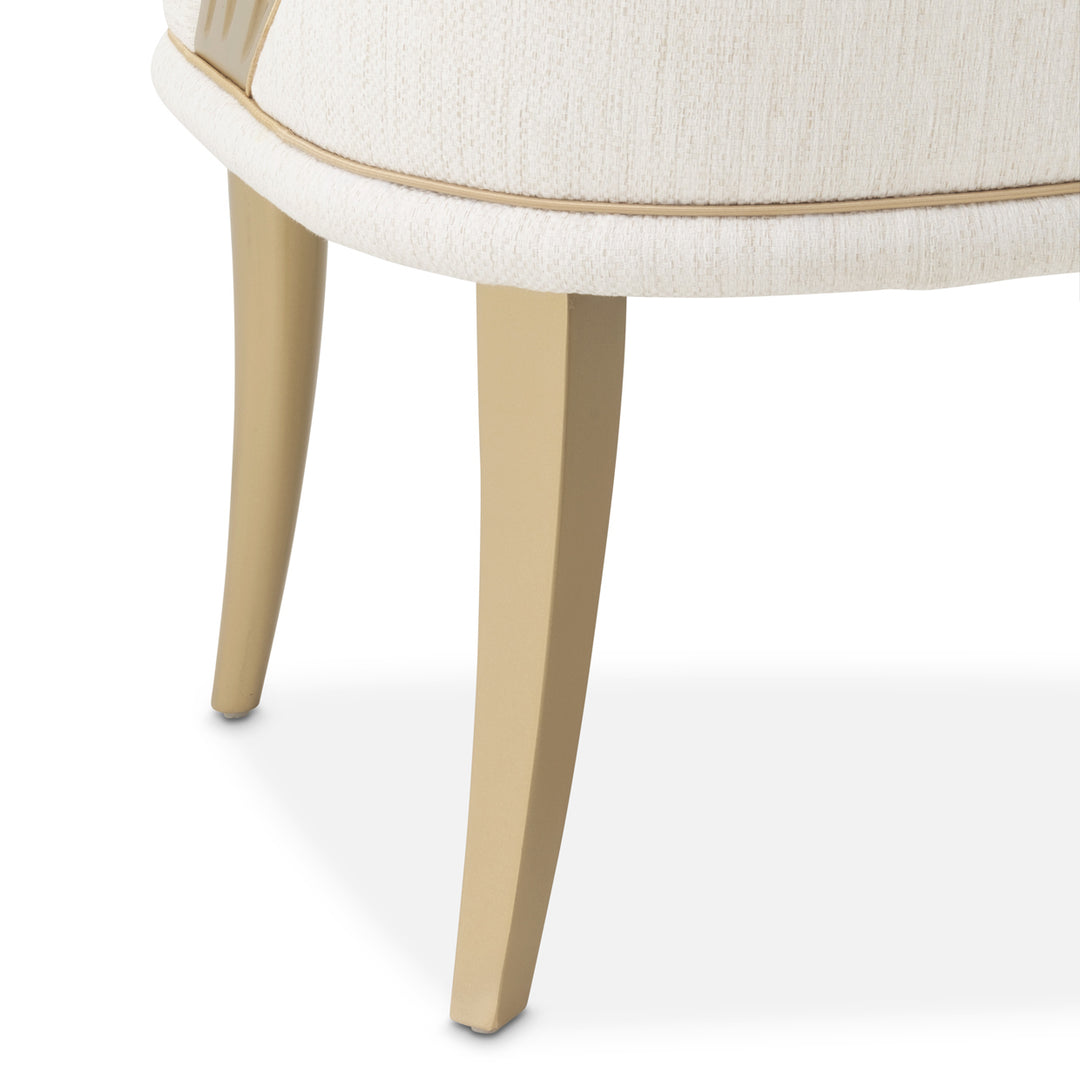 LA TERRAZZA Gold Accent Arm Dining Chair - Michael Amini