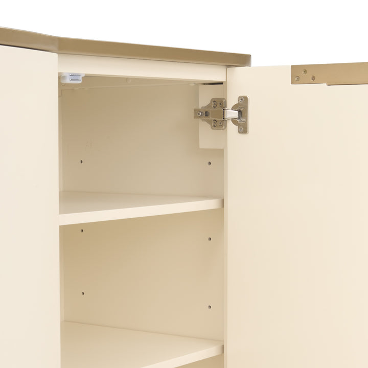 LA TERRAZZA Gold-Trimmed Cream Sideboard - Michael Amini