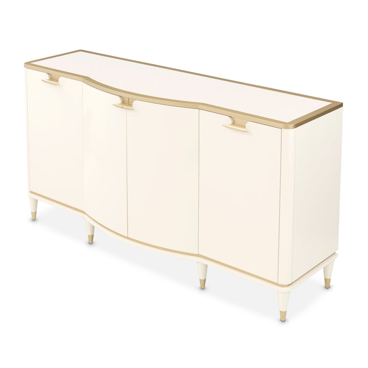 LA TERRAZZA Gold-Trimmed Cream Sideboard - Michael Amini