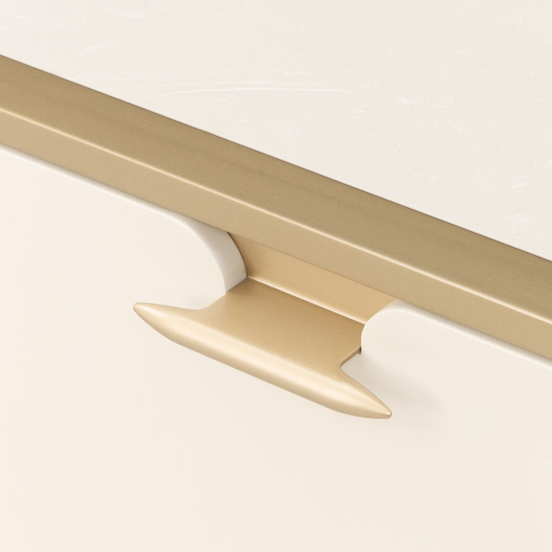 LA TERRAZZA Gold-Trimmed Cream Sideboard - Michael Amini