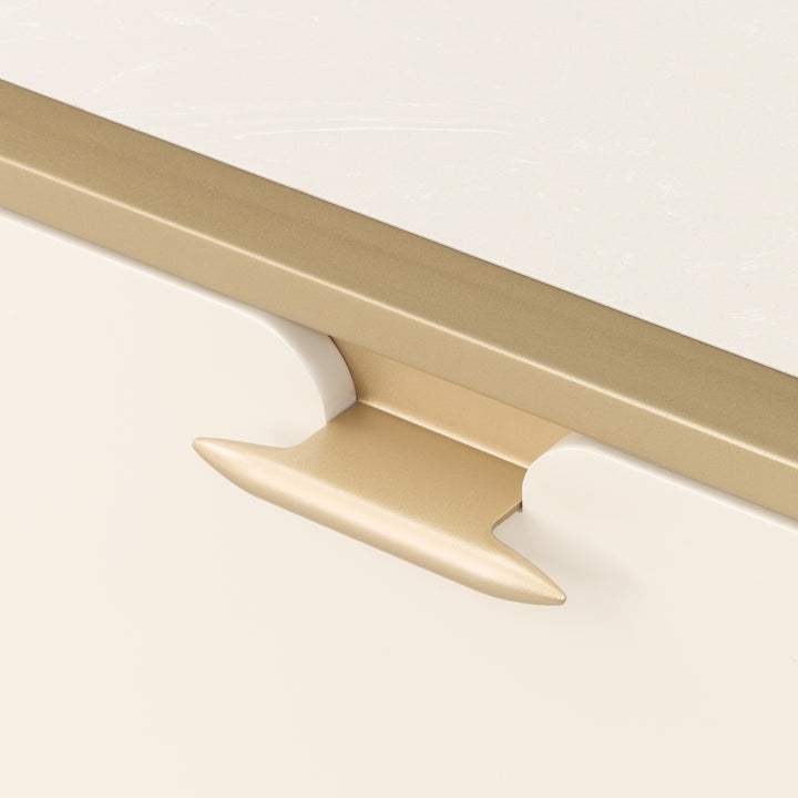 LA TERRAZZA Gold-Trimmed Cream Sideboard - Michael Amini