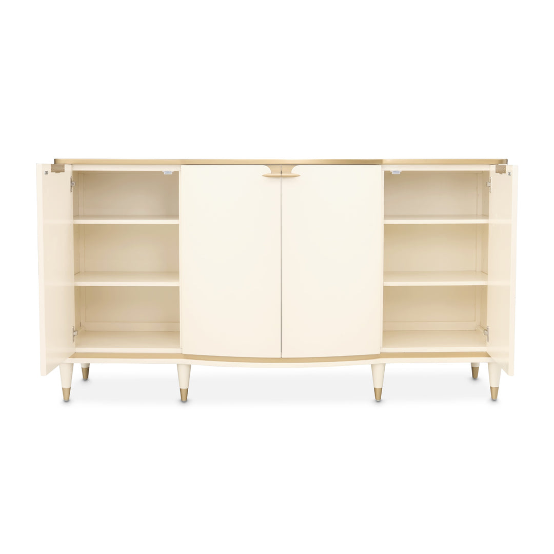 LA TERRAZZA Gold-Trimmed Cream Sideboard - Michael Amini