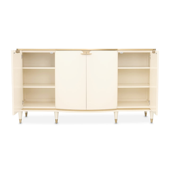 LA TERRAZZA Gold-Trimmed Cream Sideboard - Michael Amini