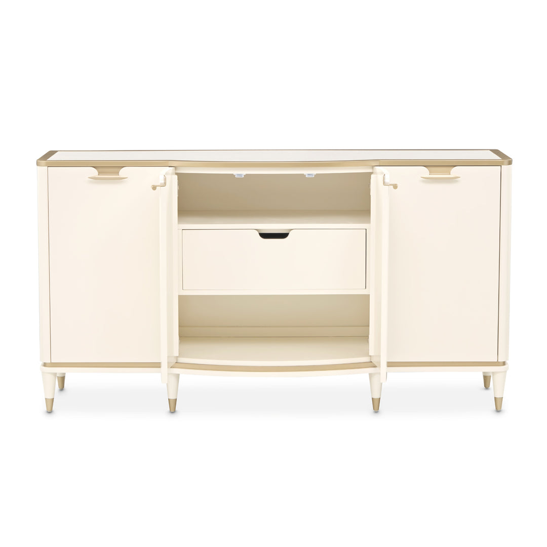 LA TERRAZZA Gold-Trimmed Cream Sideboard - Michael Amini