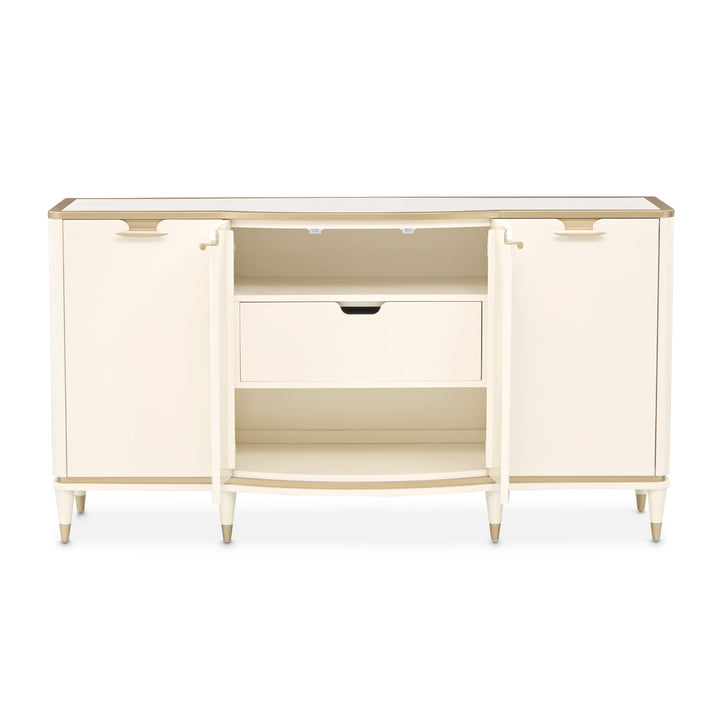 LA TERRAZZA Gold-Trimmed Cream Sideboard - Michael Amini