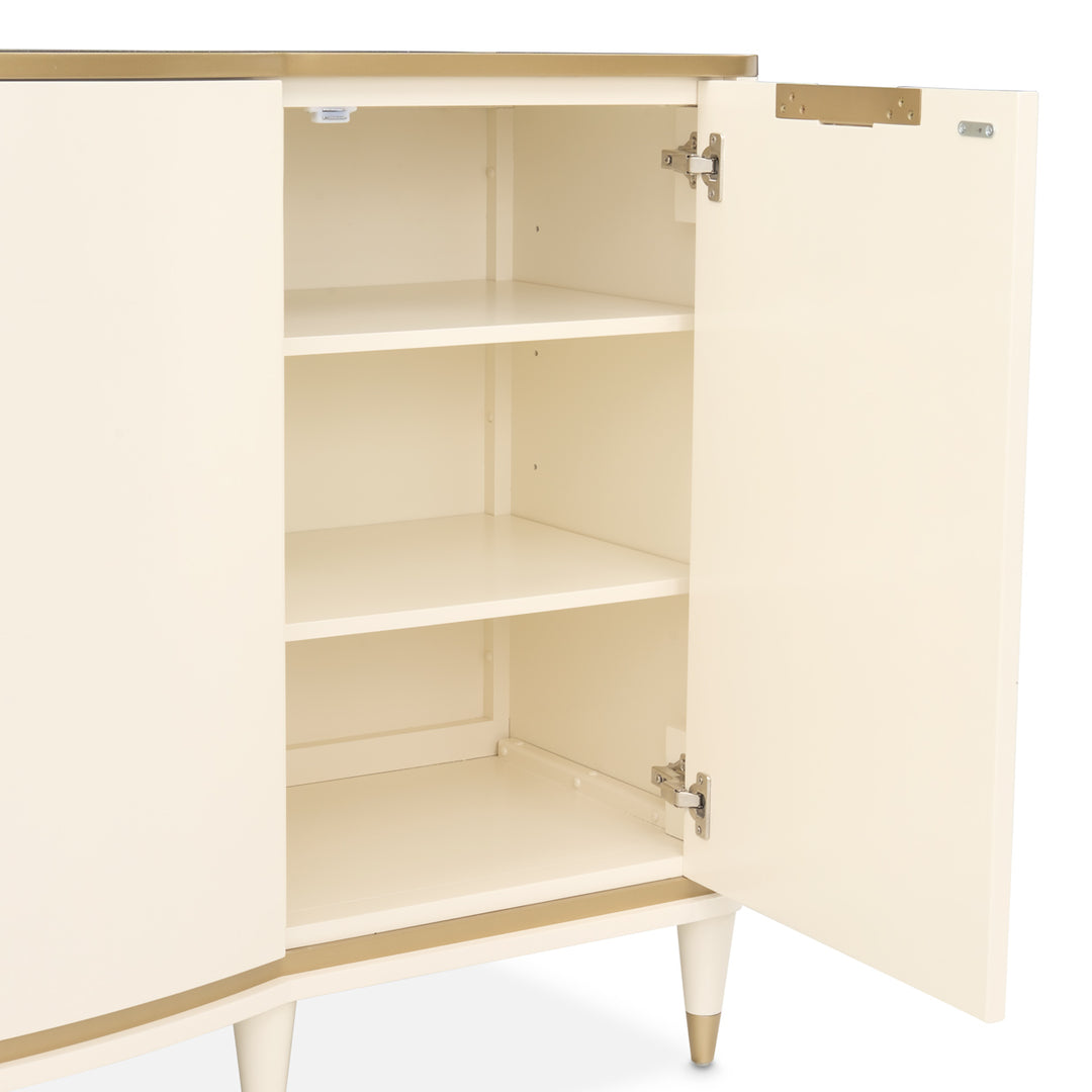 LA TERRAZZA Gold-Trimmed Cream Sideboard - Michael Amini