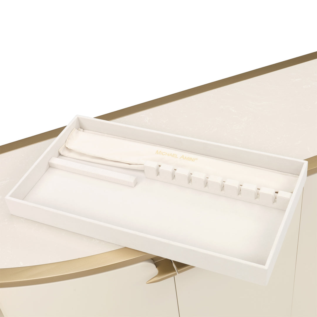 LA TERRAZZA Gold-Trimmed Cream Sideboard - Michael Amini