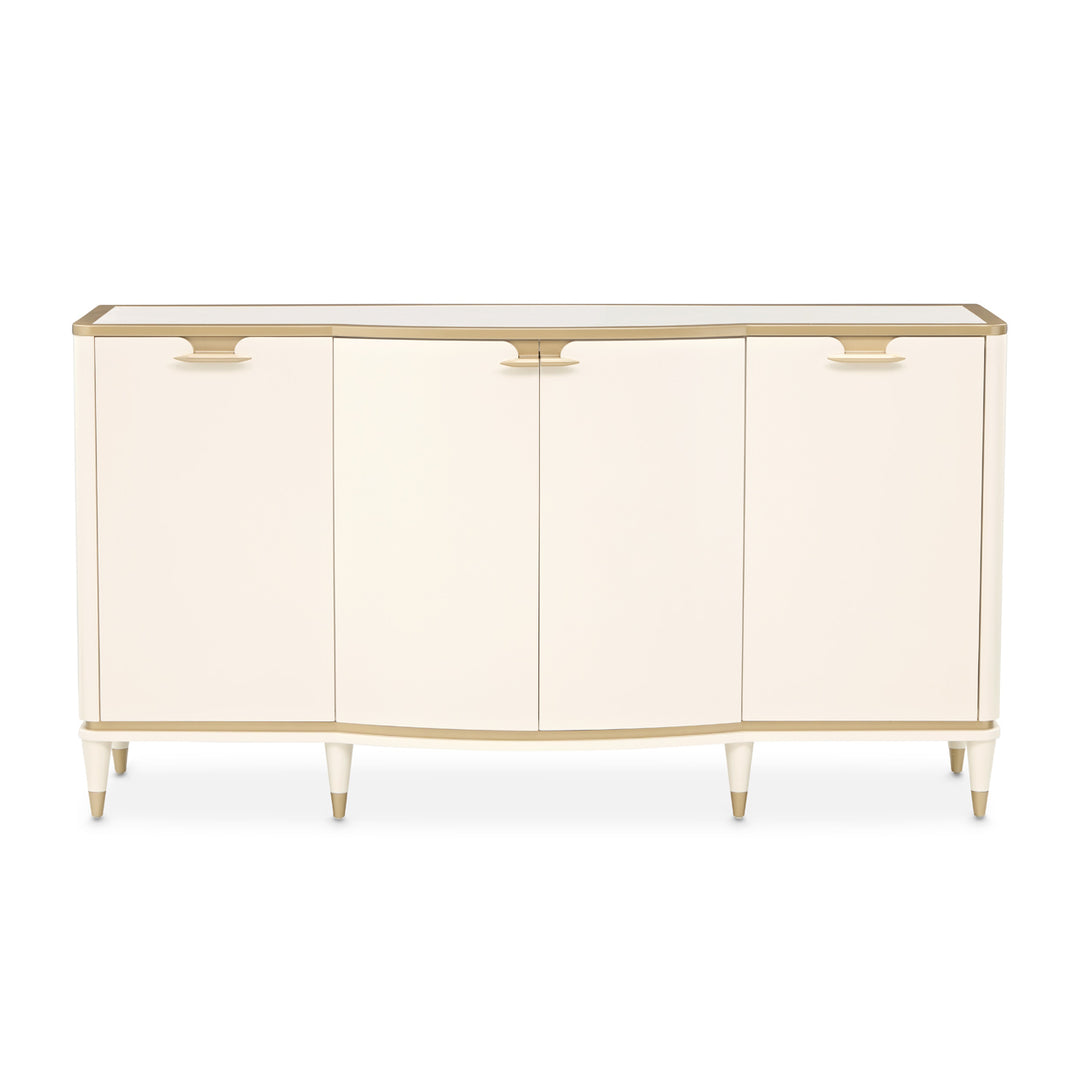 LA TERRAZZA Gold-Trimmed Cream Sideboard - Michael Amini