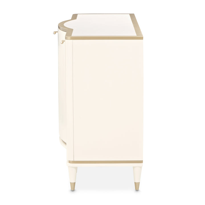 LA TERRAZZA Gold-Trimmed Cream Sideboard - Michael Amini