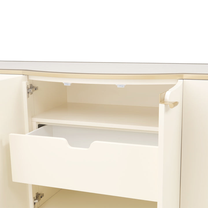 LA TERRAZZA Gold-Trimmed Cream Sideboard - Michael Amini