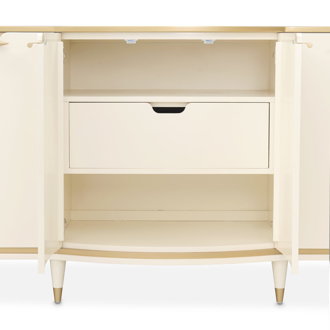 LA TERRAZZA Gold-Trimmed Cream Sideboard - Michael Amini