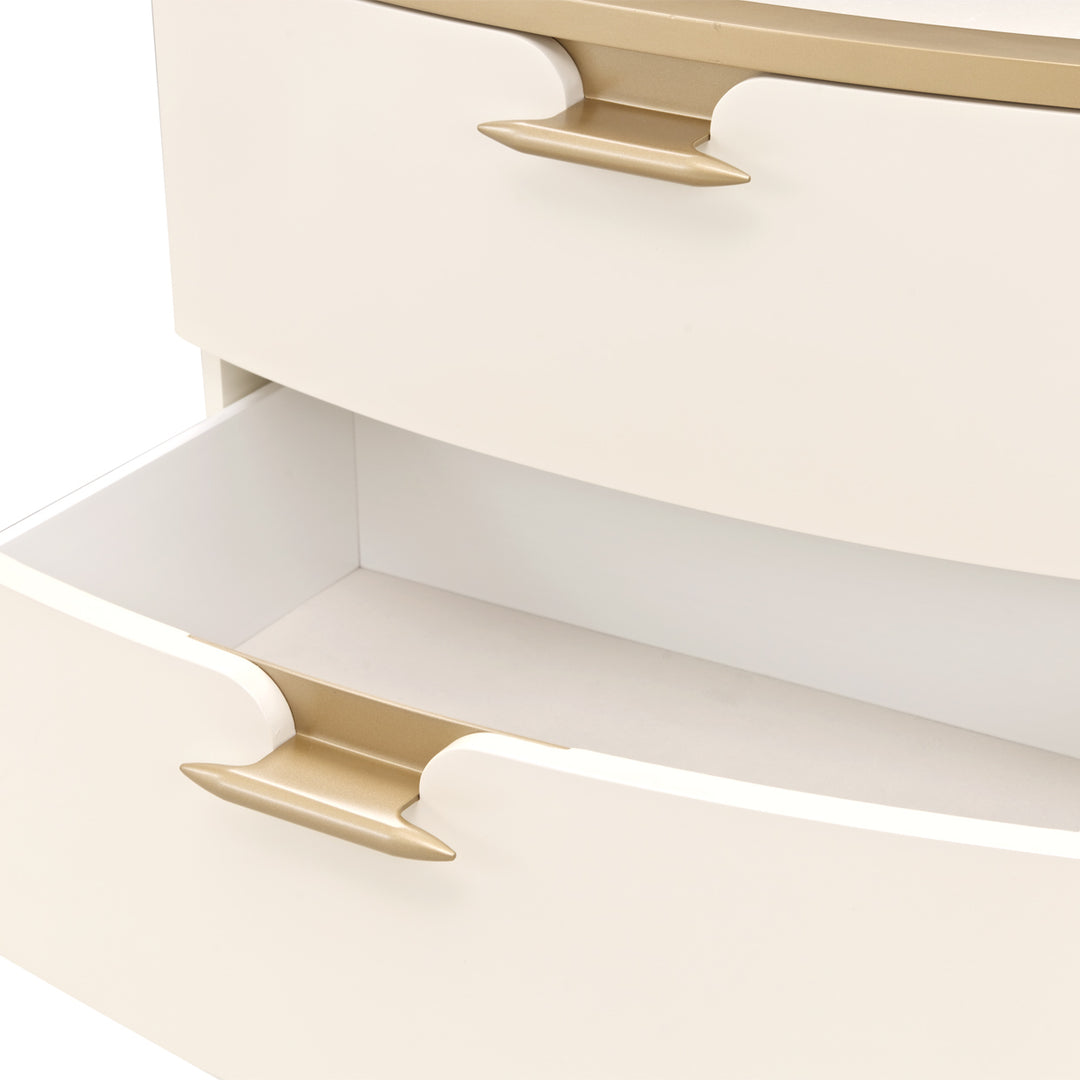 LA TERRAZZA Creamy Pearl Nightstand - Michael Amini