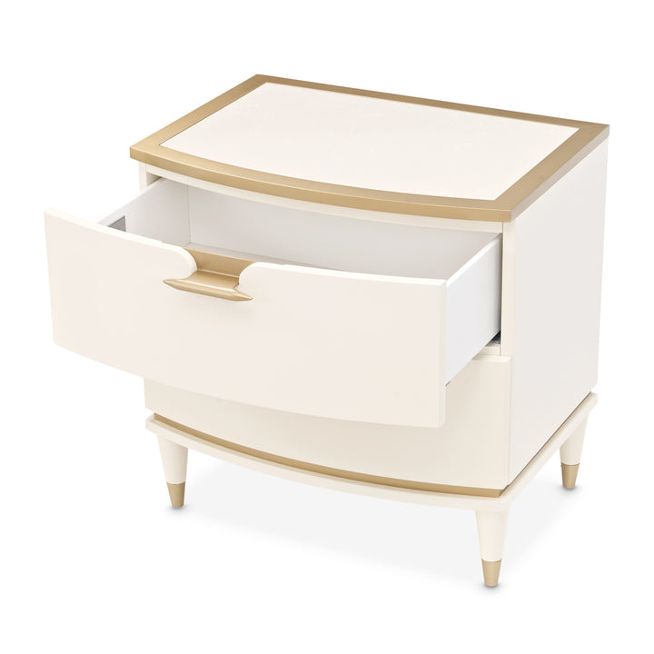 LA TERRAZZA Creamy Pearl Nightstand - Michael Amini