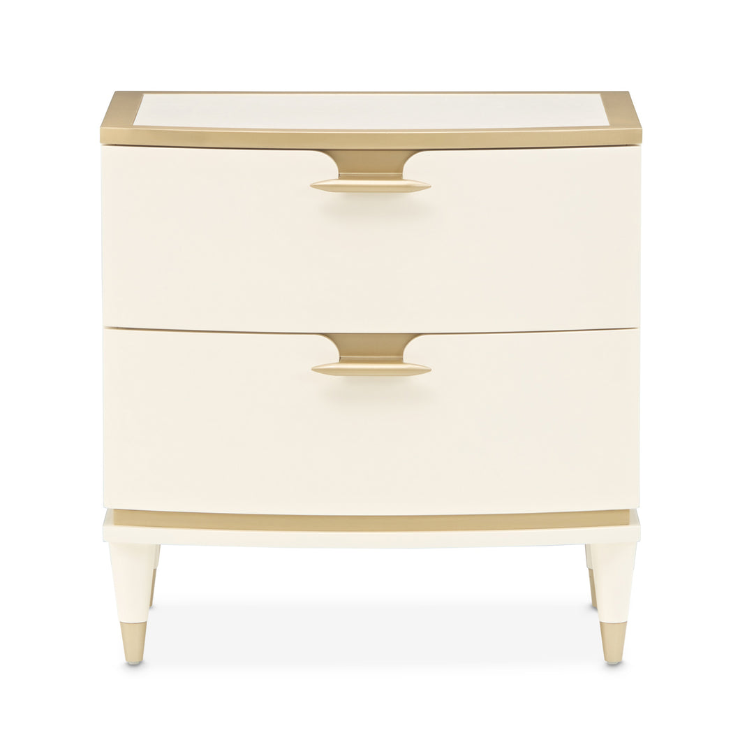 LA TERRAZZA Creamy Pearl Nightstand - Michael Amini