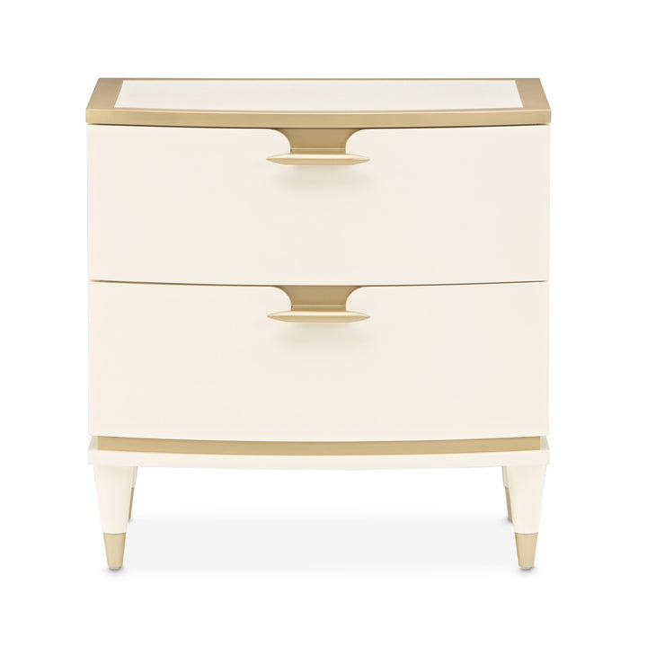 LA TERRAZZA Creamy Pearl Nightstand - Michael Amini
