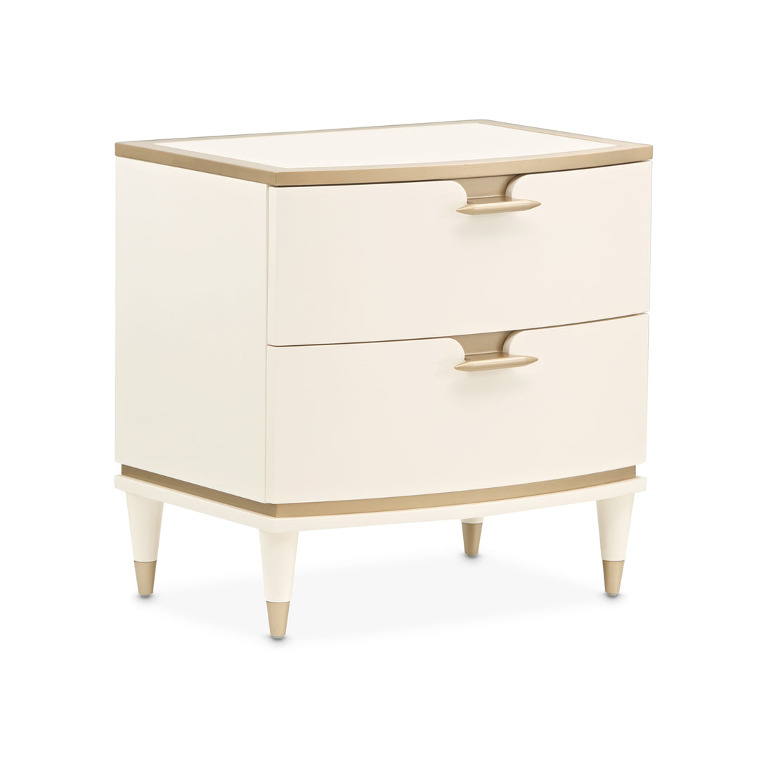 LA TERRAZZA Creamy Pearl Nightstand - Michael Amini