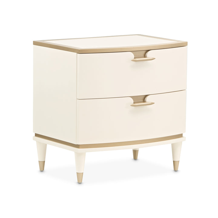 LA TERRAZZA Creamy Pearl Nightstand - Michael Amini