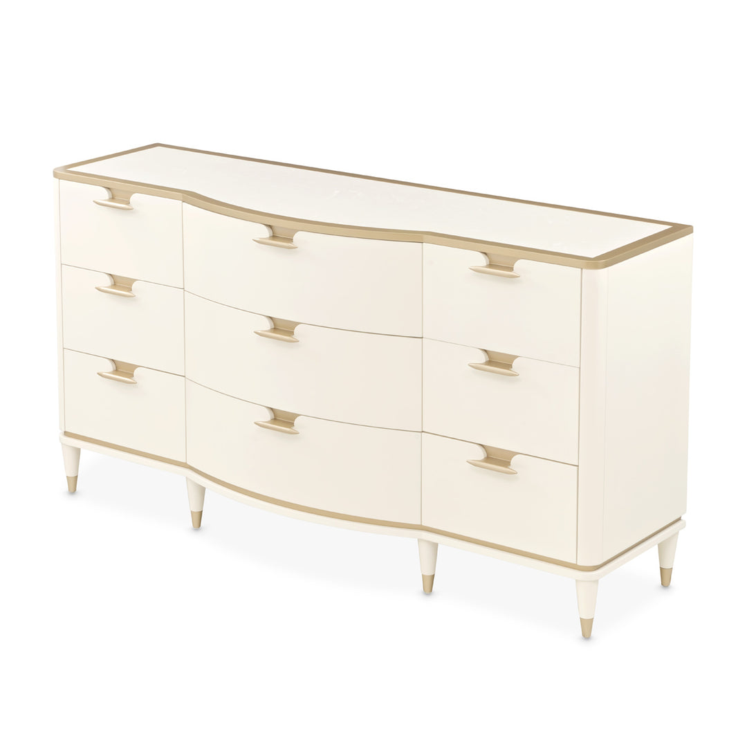 LA TERRAZZA Gold-Trimmed Bedroom Dresser - Michael Amini