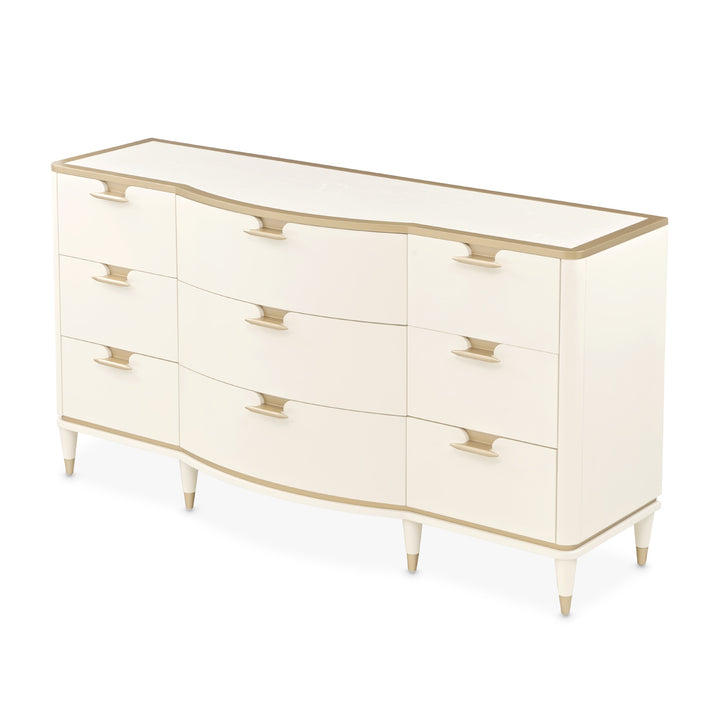 LA TERRAZZA Gold-Trimmed Bedroom Dresser - Michael Amini