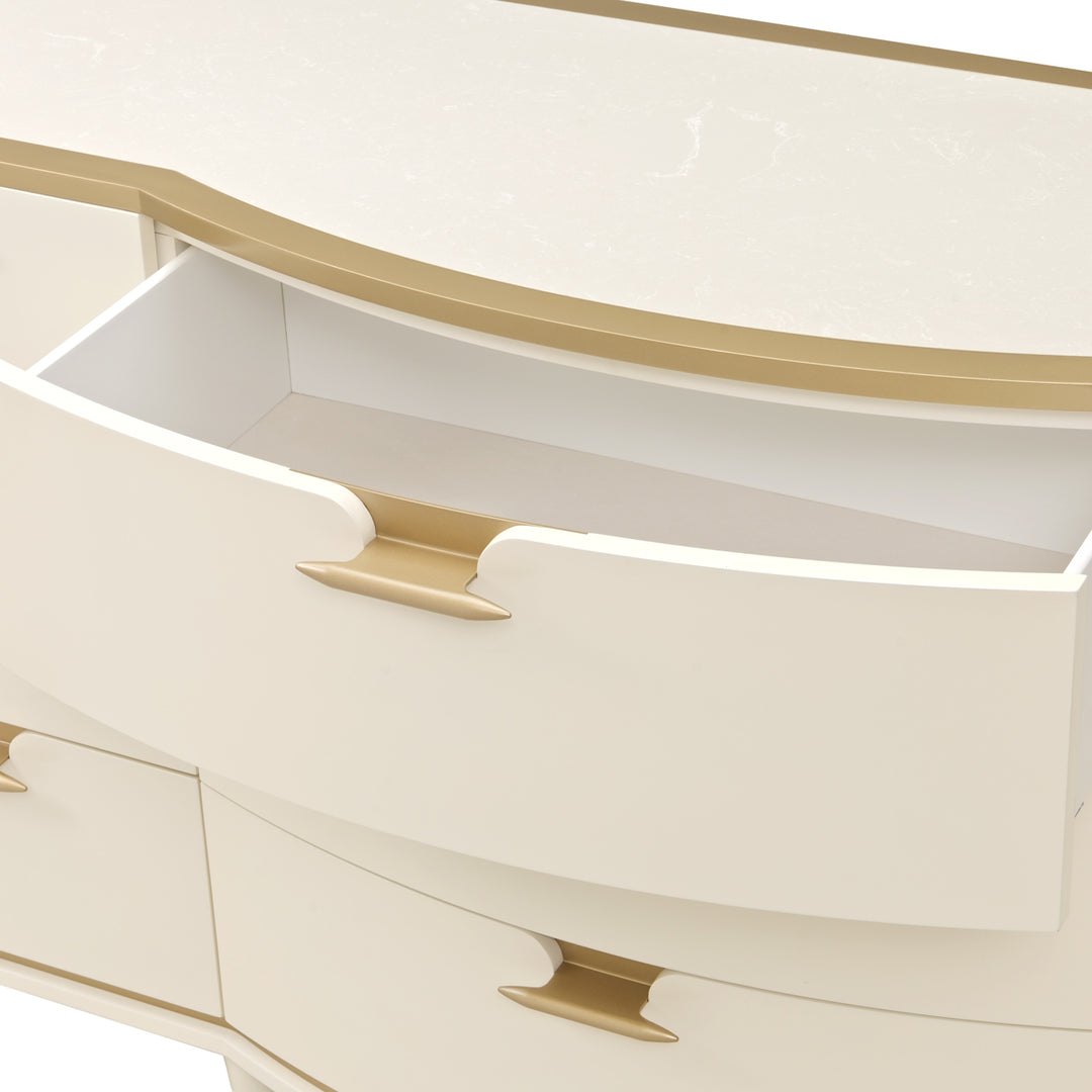 LA TERRAZZA Gold-Trimmed Bedroom Dresser - Michael Amini