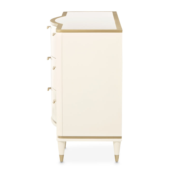 LA TERRAZZA Gold-Trimmed Bedroom Dresser - Michael Amini