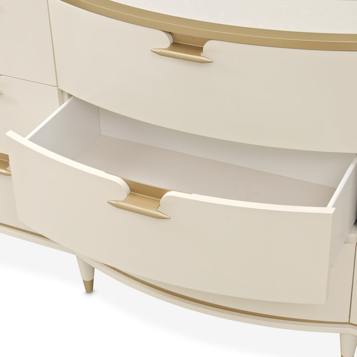 LA TERRAZZA Gold-Trimmed Bedroom Dresser - Michael Amini