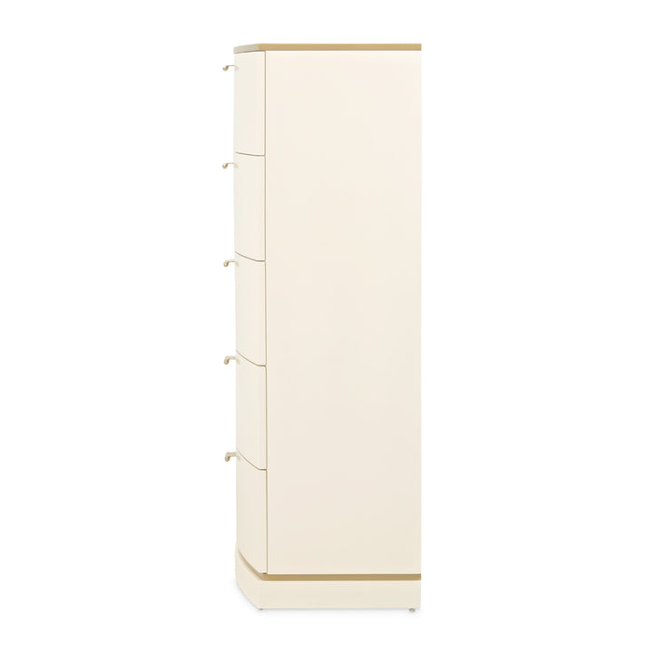 LA TERRAZZA Creamy Pearl Gold 5-Drawer Chest - Michael Amini