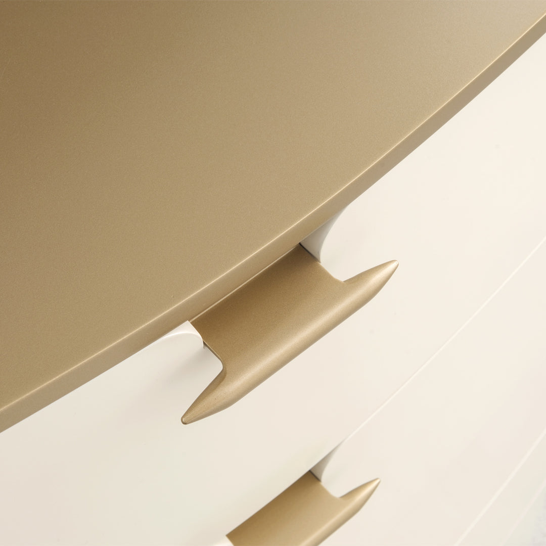 LA TERRAZZA Creamy Pearl Gold 5-Drawer Chest - Michael Amini