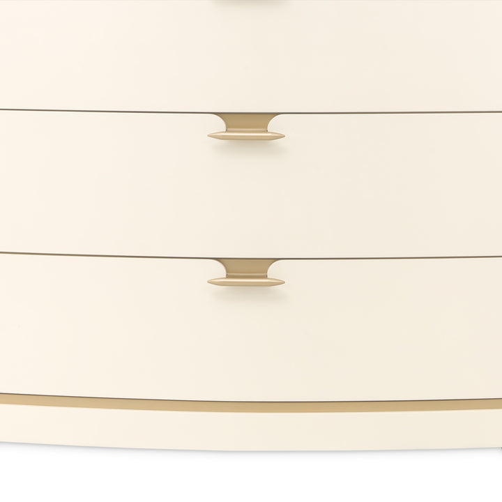 LA TERRAZZA Creamy Pearl Gold 5-Drawer Chest - Michael Amini