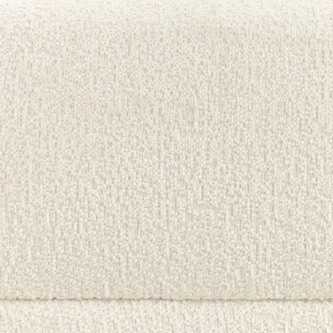 LA TERRAZZA Sculpted Bouclé Bedroom Bench - Michael Amini