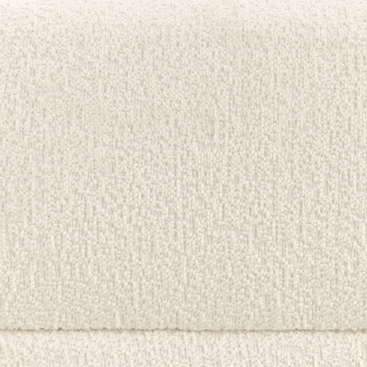 LA TERRAZZA Sculpted Bouclé Bedroom Bench - Michael Amini