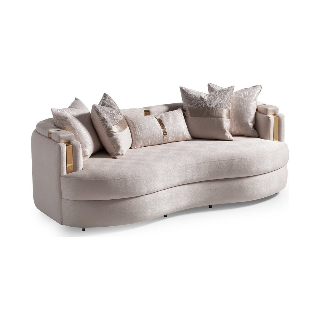 CARMELA Almond Gold Sofa - Michael Amini