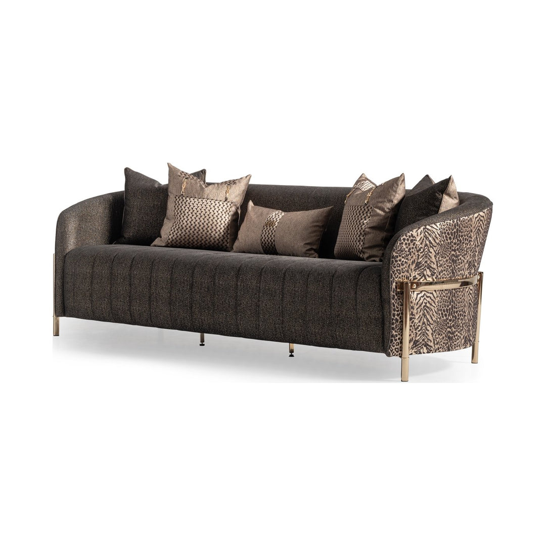 LISBON Gold Fabric Sofa - Michael Amini