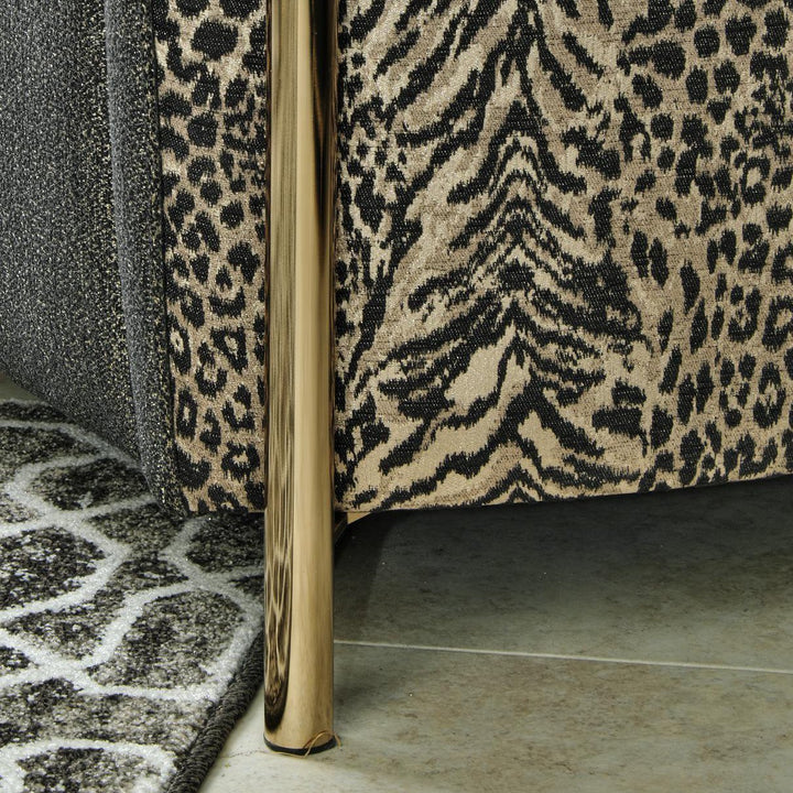 LISBON Gold Fabric Accent Chair - Michael Amini