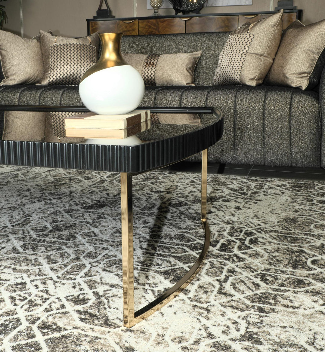 LISBON Black Coffee Table - Michael Amini