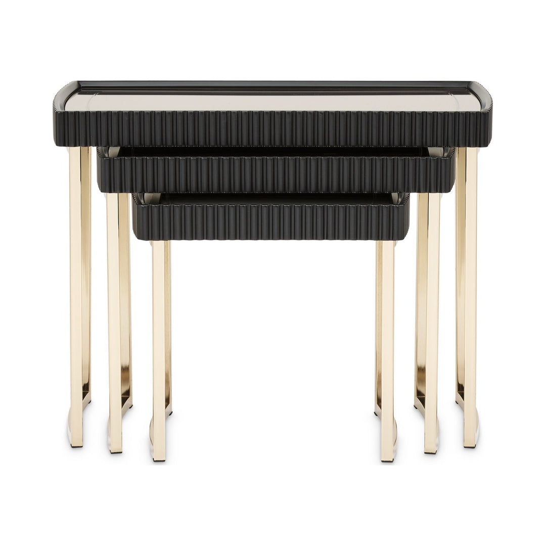 LISBON Black Nesting End Table - Michael Amini