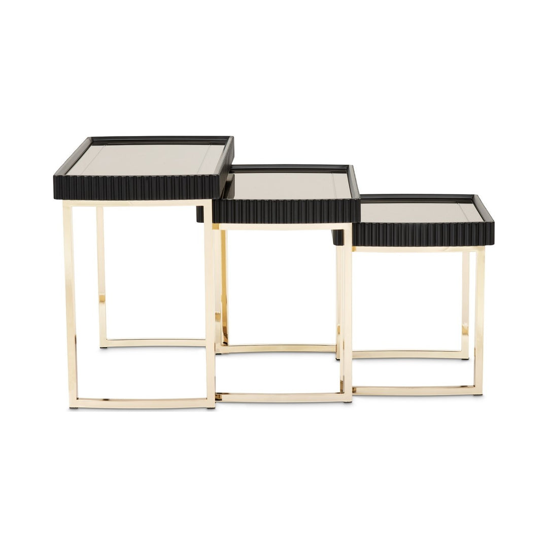 LISBON Black Nesting End Table - Michael Amini