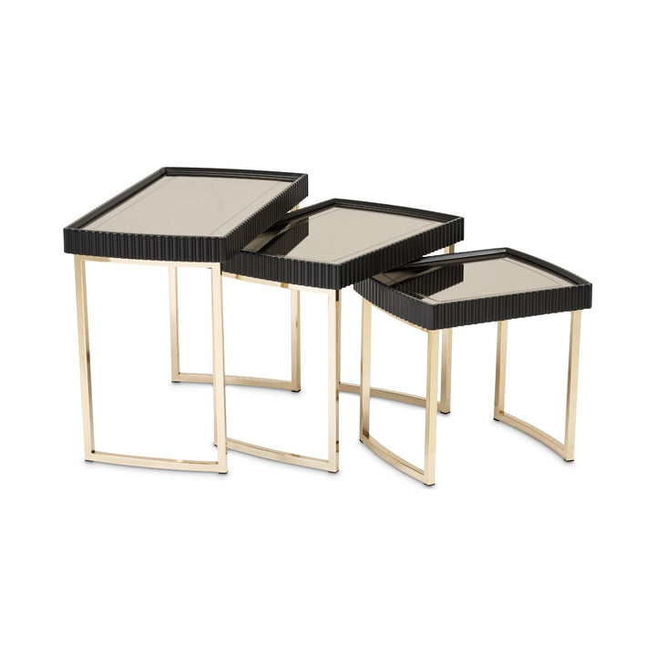 LISBON Black Nesting End Table - Michael Amini