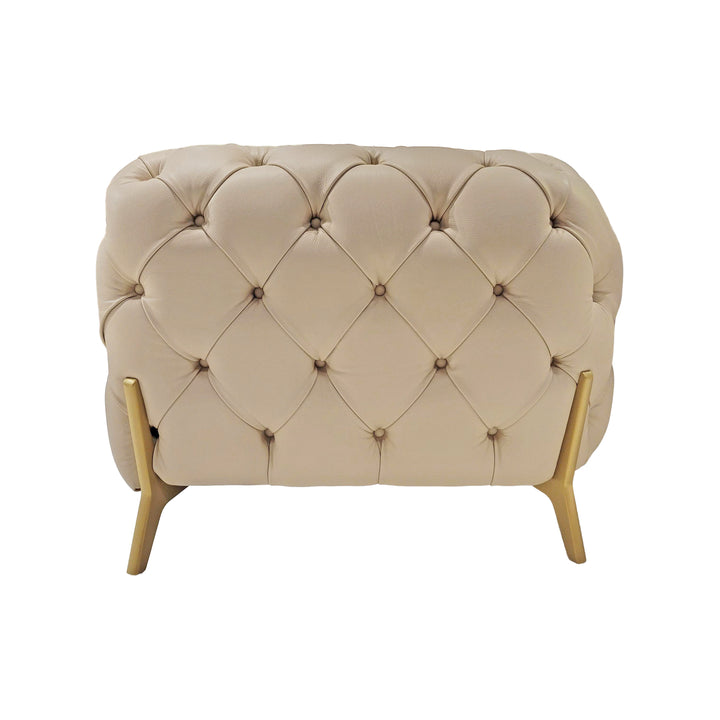 BATAL Tufted Full Leather 3 Seater Sofa - NT Concepts Italia