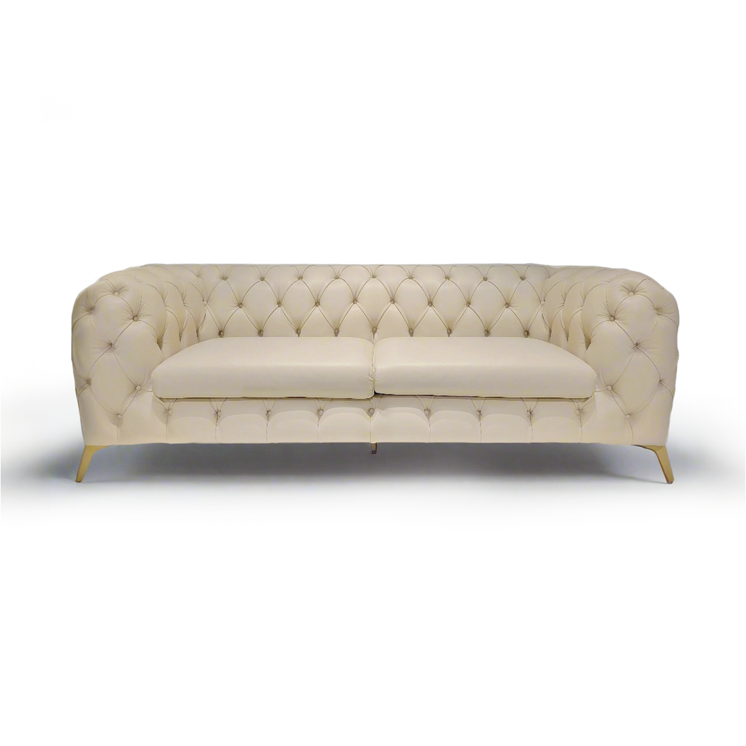 BATAL Tufted Full Leather 3 Seater Sofa - NT Concepts Italia