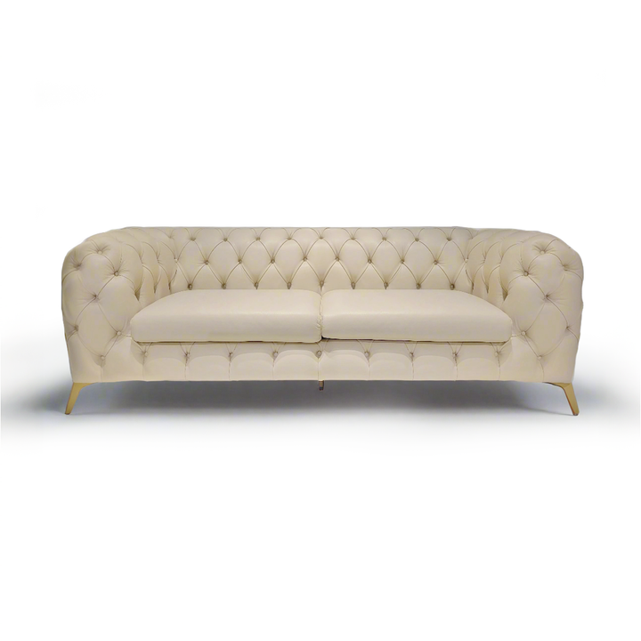 BATAL Tufted Full Leather 3 Seater Sofa - NT Concepts Italia